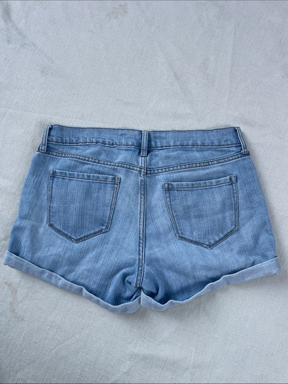Old Navy Light Blue Denim Rolled-Hem Boyfriend Shorts